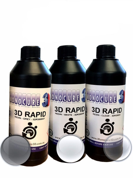 Monocure Rapid 3D Resin Starter Pack - 3D Printer Universe
