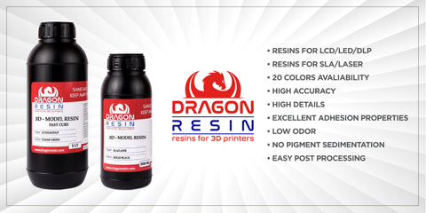 Dragon Resin Fast Cure for MSLA/LCD/DLP/LED 3D Printer - 3D Printer Universe