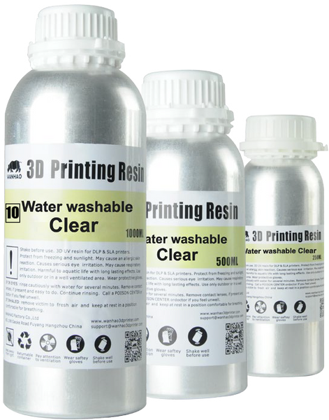 Wanhao UV Cure 3D Printer Water Washable Resin 500ml/1L (1000ml) - 3D Printer Universe